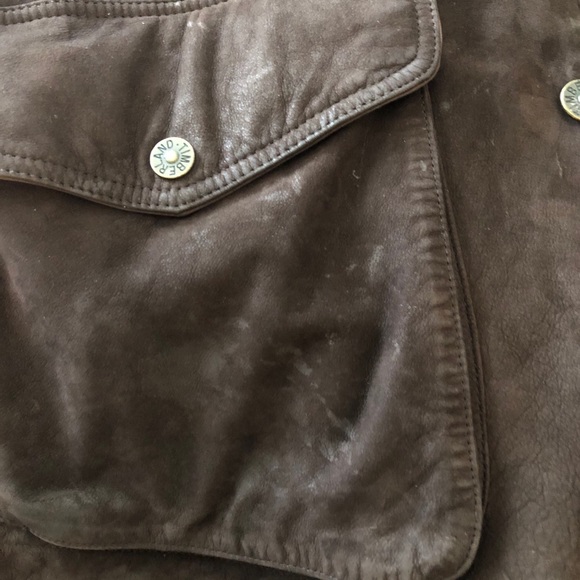 Men’s TIMBERLAND Classic Leather Jacket Waterproof Brown Large - Picture 10 of 11